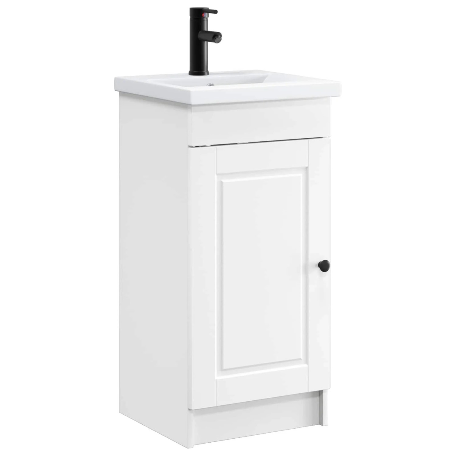 vidaXL Badezimmerschrank mit Waschbecken Weiß 42 x 40 x 84,5 cm 890054