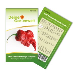 Samenpackung Chili Trinidad Moruga Scorpion von Deine Gartenwelt. Sehr scharfe Chili.