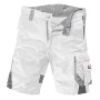 Weiße Bullstar Arbeitsshort Worxtar Größe 46 mit Cargotasche und Stiftfächern.