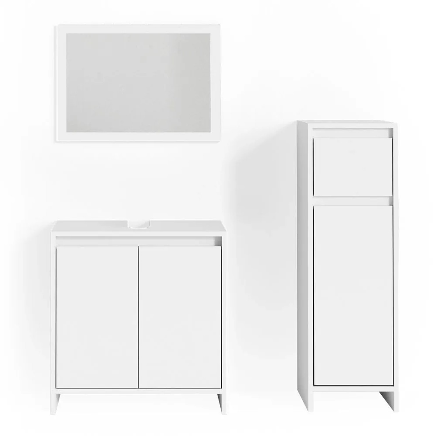 Vicco Badmöbel-Set Emma Weiß 60 x 60 3-teilig