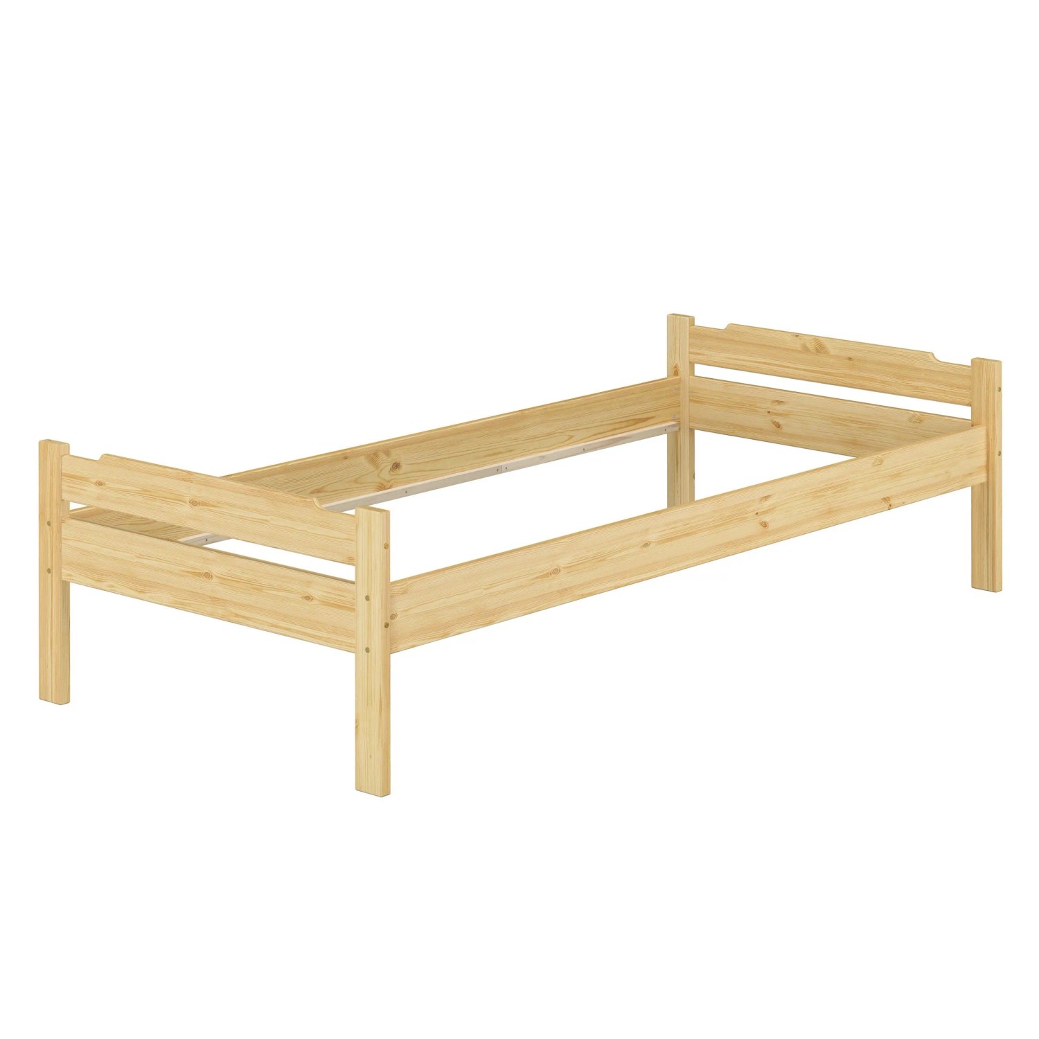 Erst-Holz Massivholz-Einzelbett für Kinder und Jugendliche Kiefer 80 x 200 cm Modell 31 ohne Zubehör