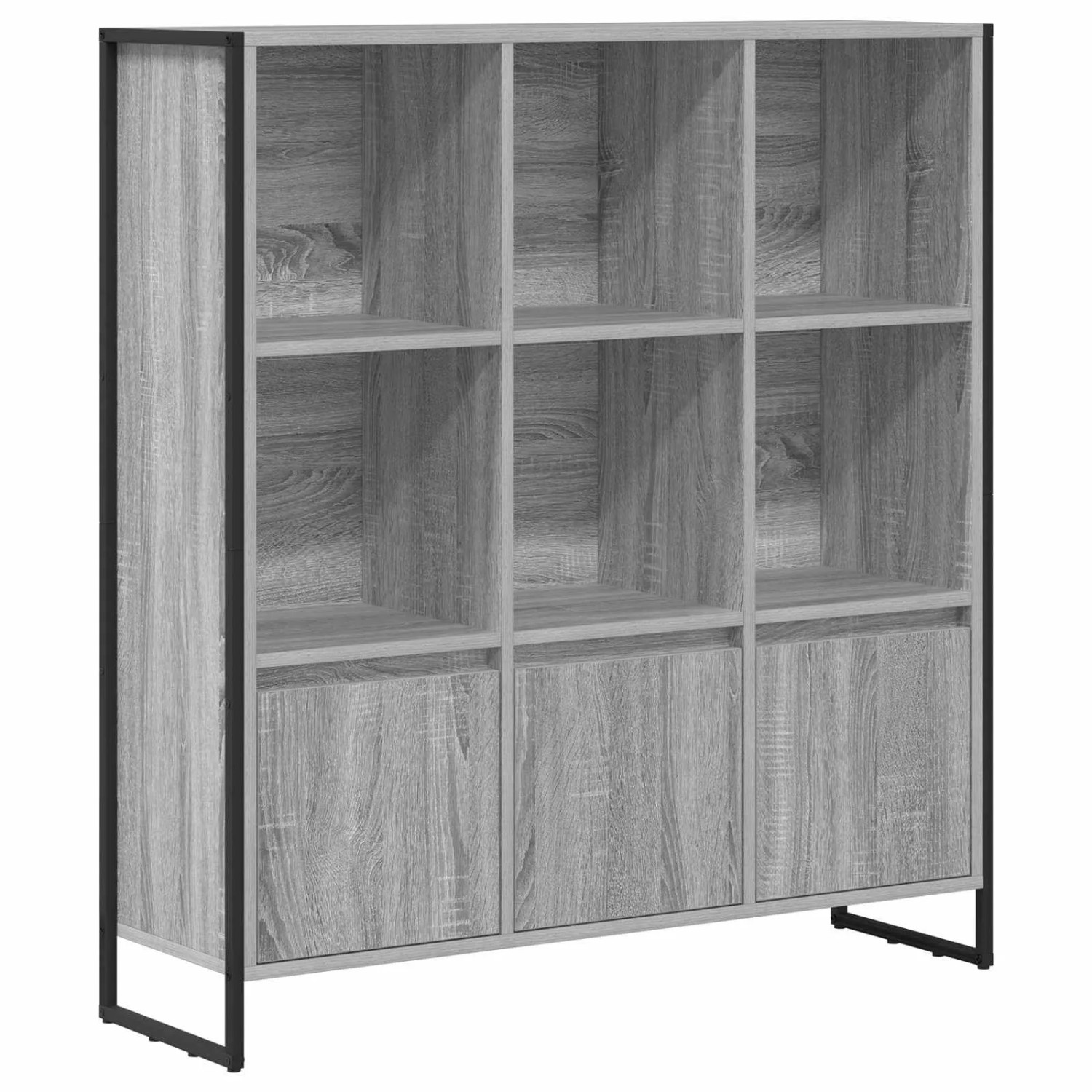 vidaXL Bücherregal 2-Tlg Graues Sonoma 99,5 x 30 x 108,5 cm 3403025 günstig online kaufen