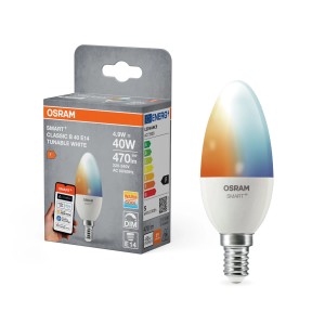 Osram LED-Leuchtmittel E14 Kerzenform B40 Dimmbar 4,9 W 470 lm 11,5 x 3,9 cm
