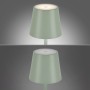 Grüne LED-Akku-Tischleuchte Euria von Just Light, 37 cm hoch, für Innen und Außen.