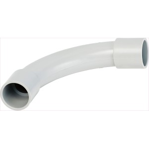 Grauer Isolierbogen EN 16, 90 Grad, 3er-Set für die Leitungsverlegung in Ecken.