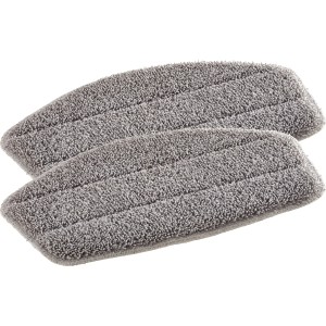 Leifheit Ersatzpads CleanTenso, 2 graue Mikrofaser-Pads für Dampfreiniger.