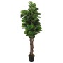 Künstlicher Feigenbaum, 80 cm hoch, mit 96 grünen Blättern im Topf. Dekorative Kunstpflanze für Innenräume.