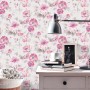 Erismann Vliestapete Guido Maria Kretschmer Floral Rosa mit rosa Blütenmuster.