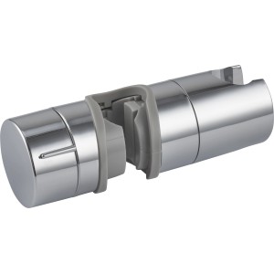 Verchromter Brausehalter von baliv, geeignet für Duschstangen mit Ø 18-25 mm.