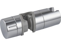 Duschkopfhalter Für Quadratische Rohre – Verchromt, Verstellbar (30x18 Mm), Mit Harz-Pads, 360° Drehbar