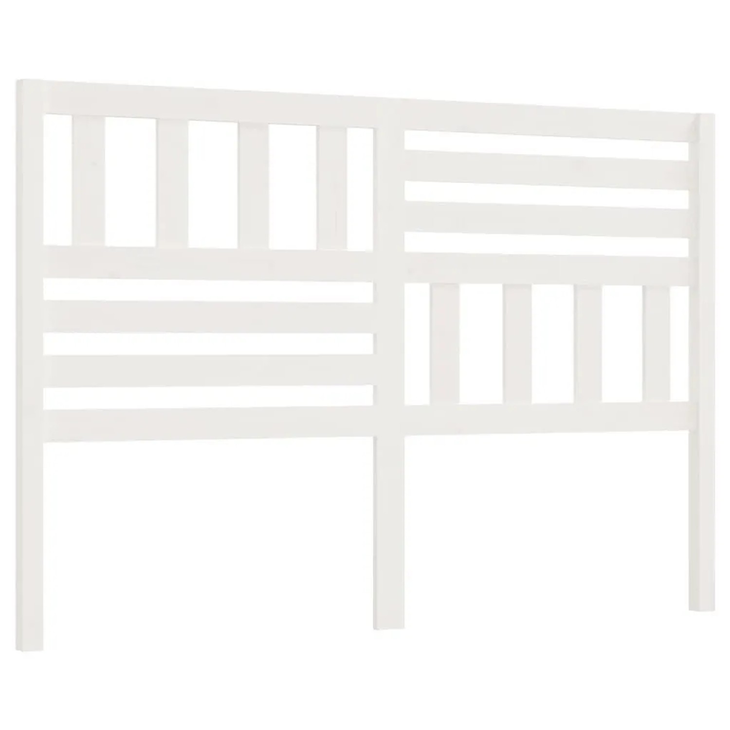 vidaXL Kopfteil Weiß 126x4x100 cm Massivholz Kiefer 814135