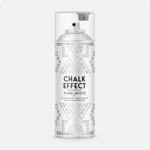 COSMOS LAC Kreidefarbe Spray Chalk Effect  Hochwertige Chalky Kreidesprühfarbe Farbspray  Spray Paint Farbe Reinweiß