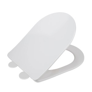 Wenko WC-Sitz Galati, D-Form, aus Duroplast, weiß matt mit Absenkautomatik.