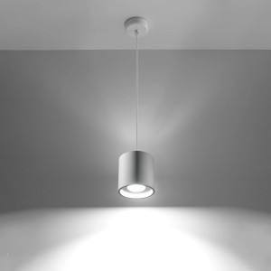 Weiße Sollux Lighting Hängeleuchte ORbis 1. Moderne Lampe für Wohnzimmer & Schlafzimmer.