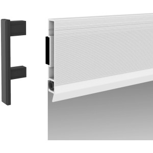 Windhager Türvorhang Comfort, Insektenschutz aus Aluminium, anthrazit, Detailansicht.