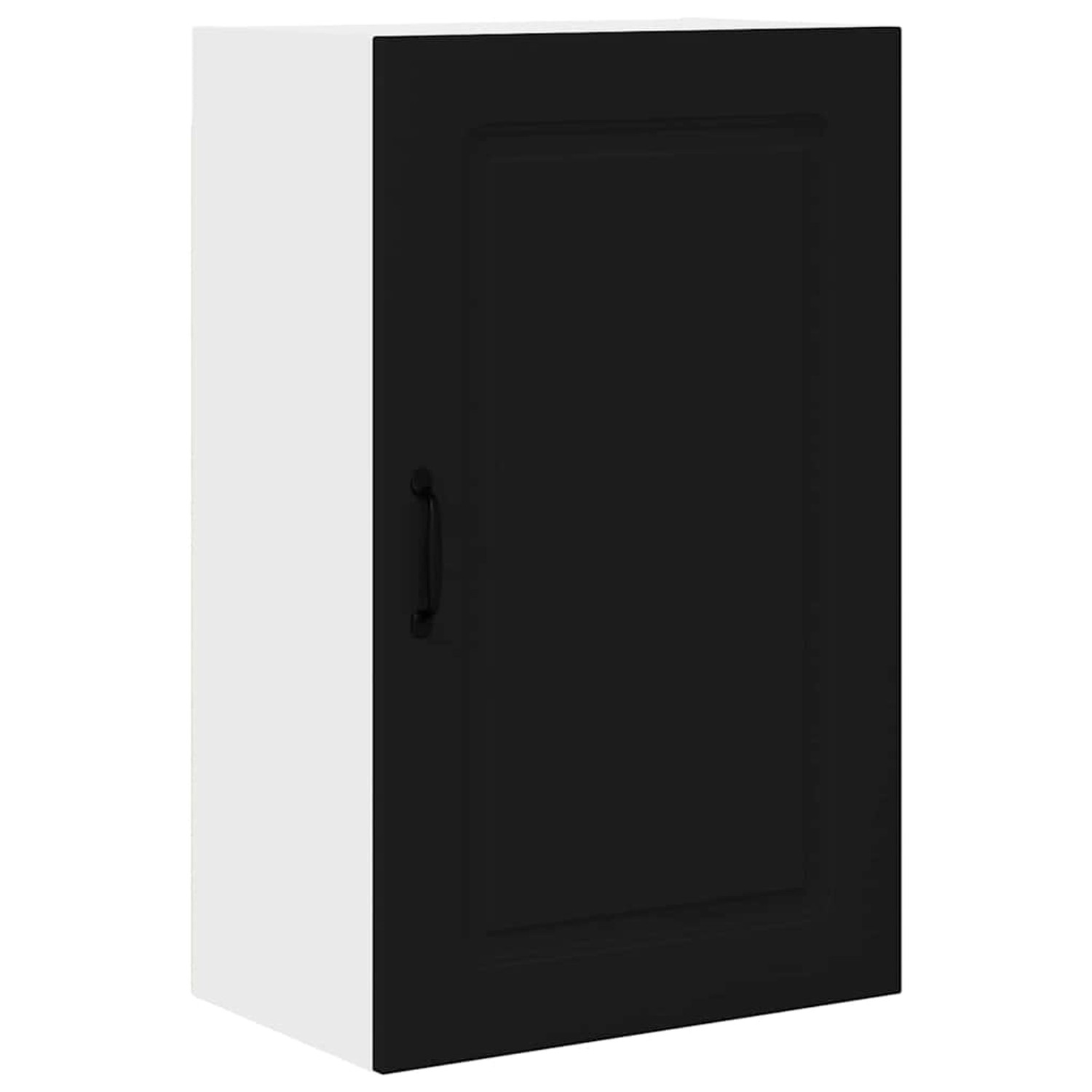 vidaXL Küchenwandschrank mit Tür Schwarz 50 x 31 x 80 cm Holzwerkstoff 8846 günstig online kaufen