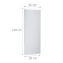 Relaxdays Duschrollo PVC Weiß Wasserabweisend 60 cm x 240 cm 0,5 kg_4