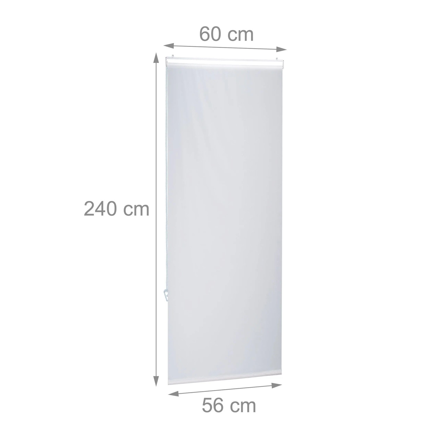 Relaxdays Duschrollo PVC Weiß Wasserabweisend 60 cm x 240 cm 0,5 kg_4