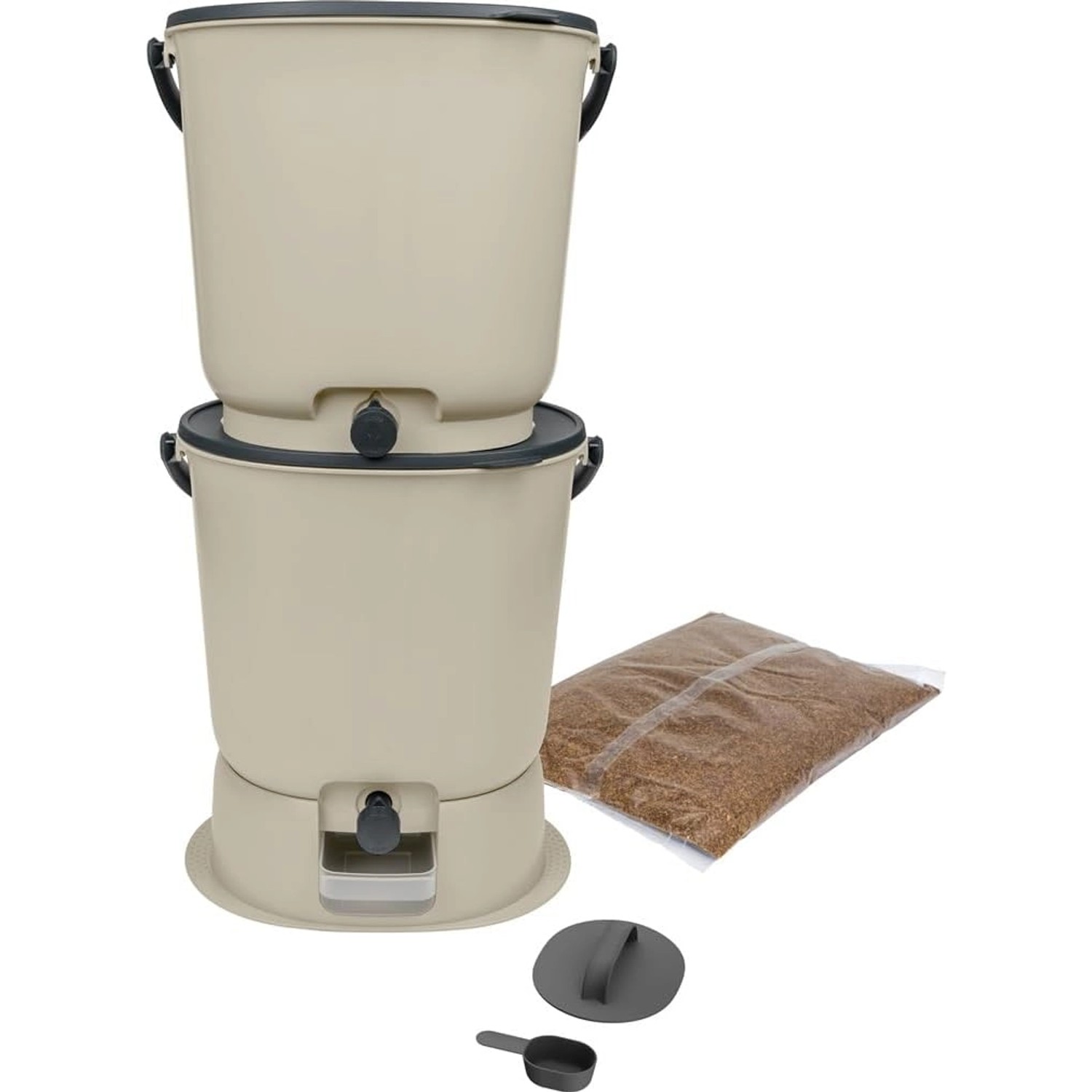 Skaza Biomülleimer Bokashi Essential 2er Set Cremeweiß günstig online kaufen