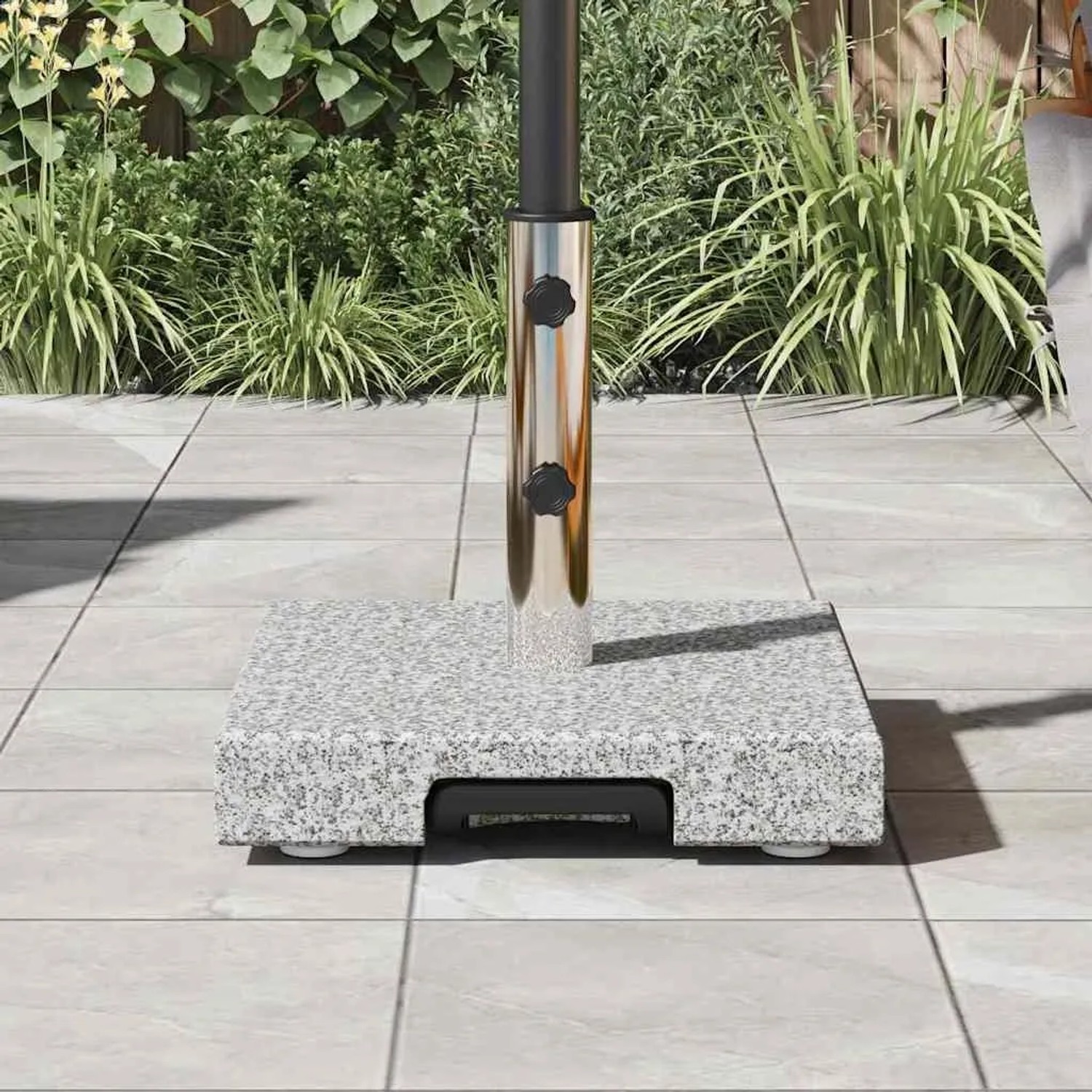 vidaXL Sonnenschirmständer Grau 41 x 41 x 37 cm Granit 42002808_4