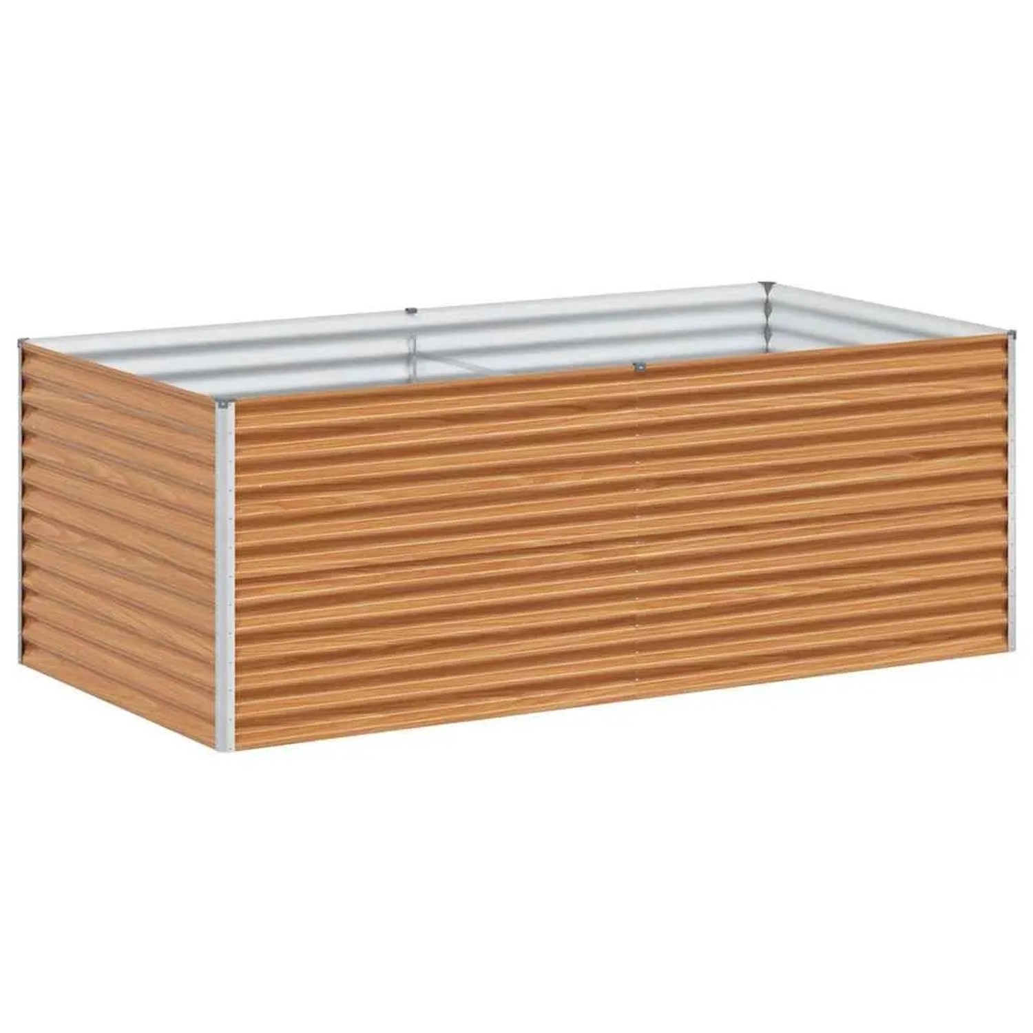 vidaXL Hochbeet Hellbraun 195 x 100 x 68 cm Verzinkter Stahl 42017367