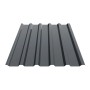 Anthrazit-graues Smart Cover Trapezblech TR35 aus Stahl, 200x103,5 cm, für Dacheindeckung.