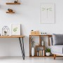 Relaxdays Schubladenbox Bambus MDF Weiß Natur 2 Fächer 14 cm x 33 cm x 21 cm 2,2 kg_3