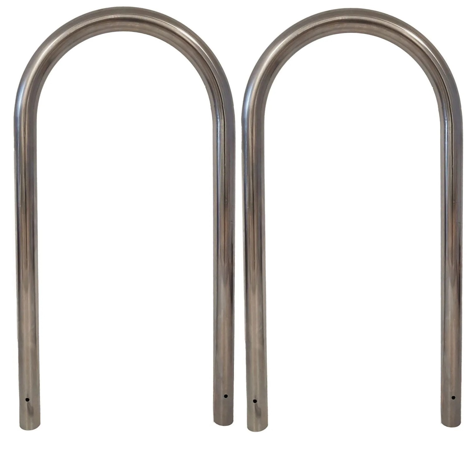 TRUTZHOLM 2x Fahrradanlehnbügel 115 x 58 cm Edelstahl Durchmesser 60 mm Typ U