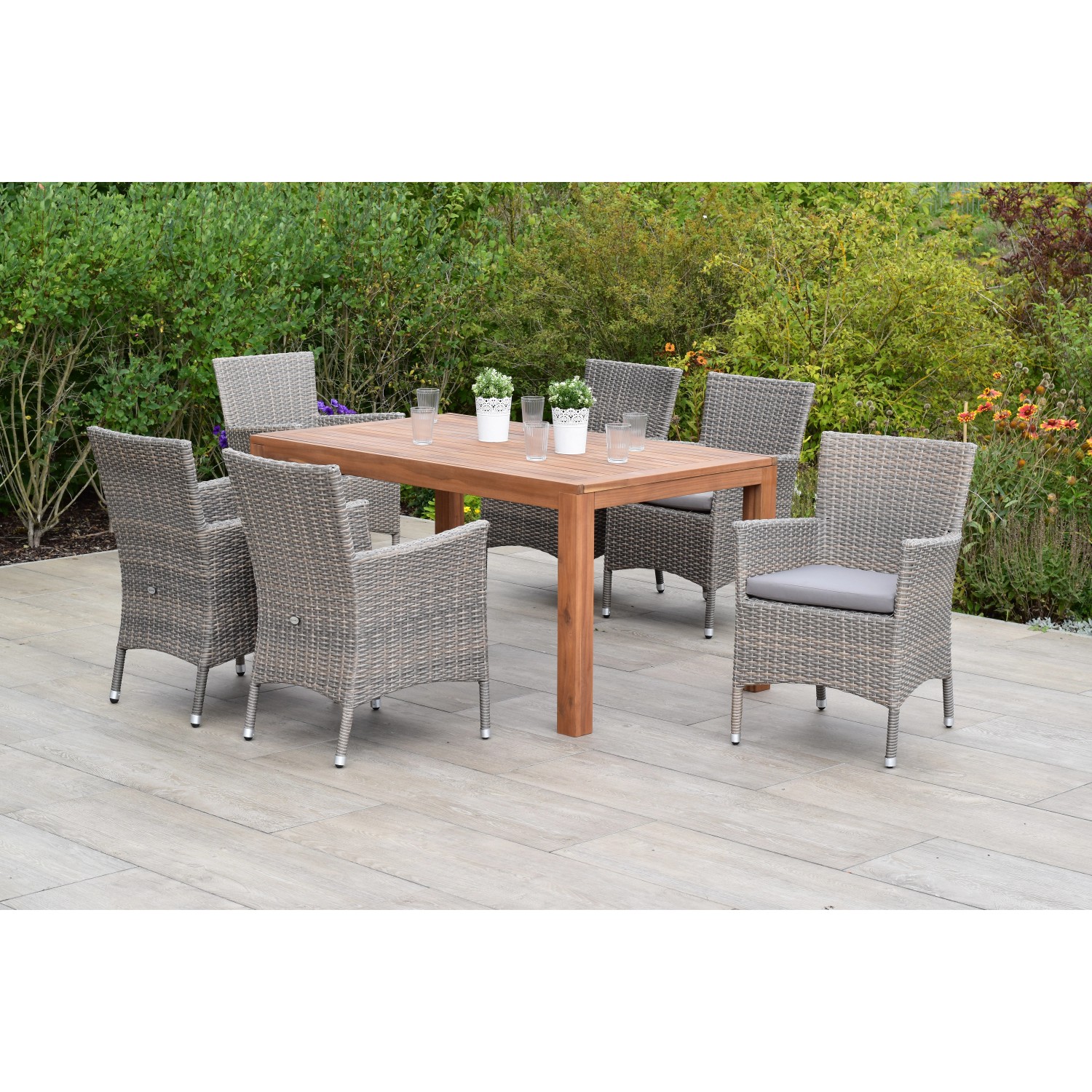 Merxx Teneriffa Set 13-tlg. Gartentisch Ausziehbar 150/200 x 90 cm inkl. Ki günstig online kaufen