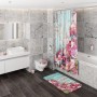 Sanilo Waschbeckenstöpsel Spring im floralen Badezimmer-Set mit Dusche, WC und Badematte.