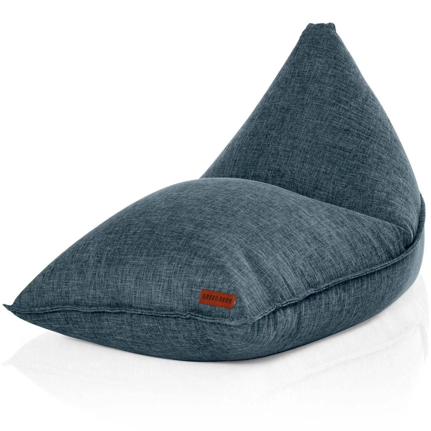 Green Bean Sitzsack Triangle 100 x 150 x 100 cm Waschbarer Bezug mit EPS-Perlen-Füllung Blau