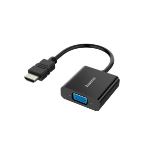 Hama Video-Adapter: HDMI-Stecker auf VGA-Buchse mit Audio für Full-HD-Übertragung.
