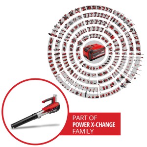 Einhell Akku-Laubbläser GP-LB 18/200 Li GK-Solo, Teil der Power X-Change Familie.