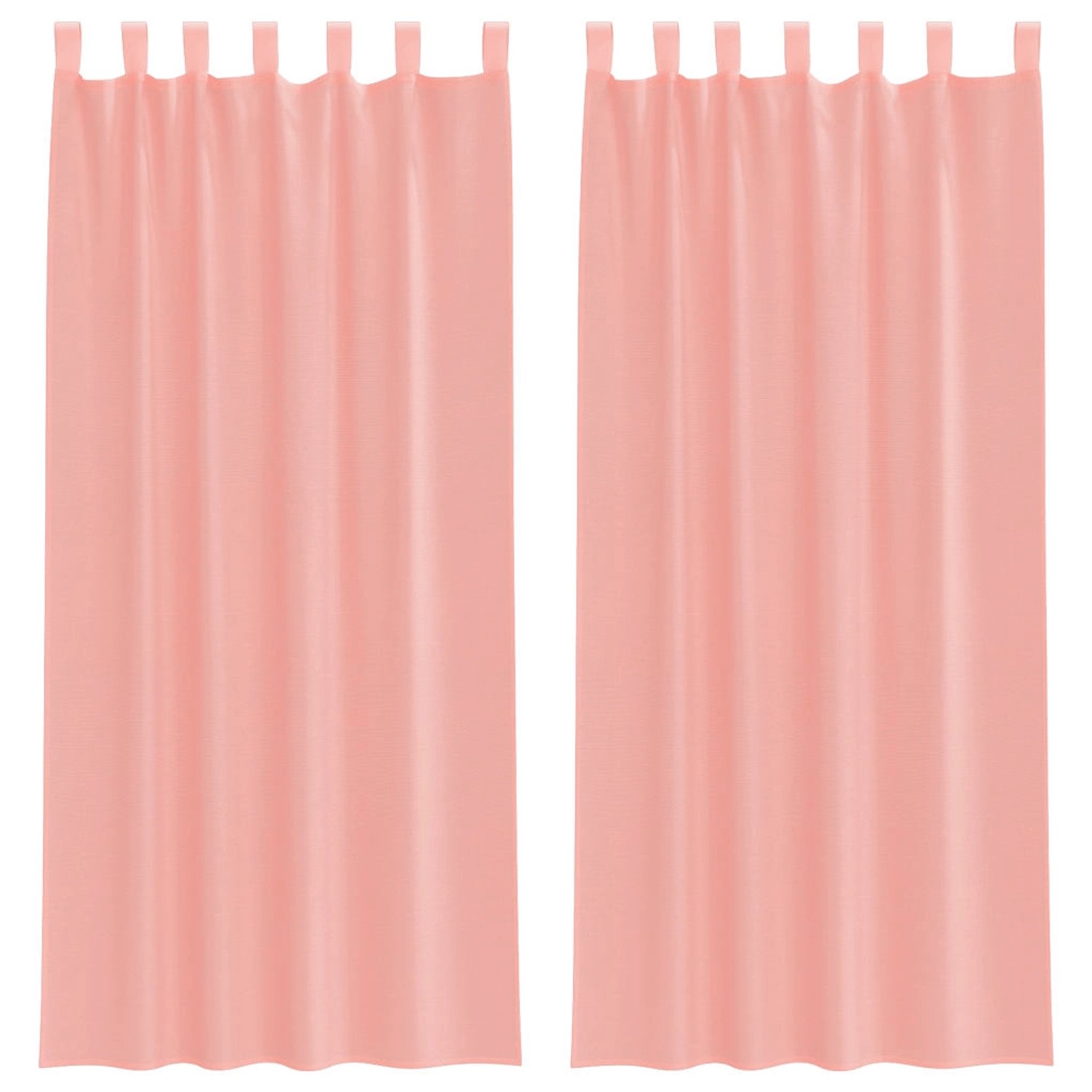 vidaXL Voile Vorhänge mit Stangentaschen 2 Stk Rosa 4102198 günstig online kaufen