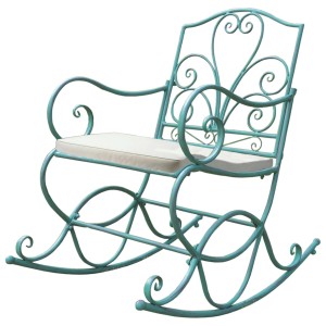 Cremefarbene Polsterauflage für Schaukelstuhl C39, passend für Garten & Terrasse.