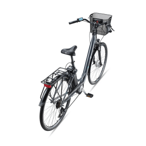 Telefunken City E-Bike mit Korb, 7-Gang-Schaltung und Frontmotor. Komfortables Tiefeinsteiger E-Bike.