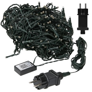 ECD Germany LED Lichterkette, 720 kaltweiße LEDs, 54m, für Weihnachten, mit Stecker und Trafo.