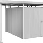 Biohort Seitendach für HighLine 5 Gartenhaus, silber-metallic, 150x315x222 cm.