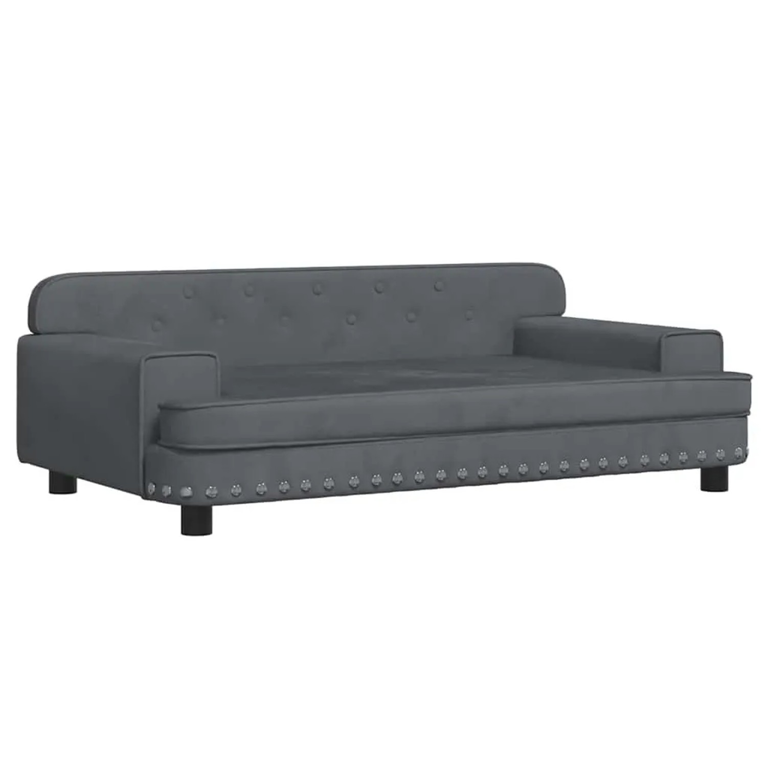 vidaXL Kindersofa Dunkelgrau 90x53x30 cm Samt 3196281