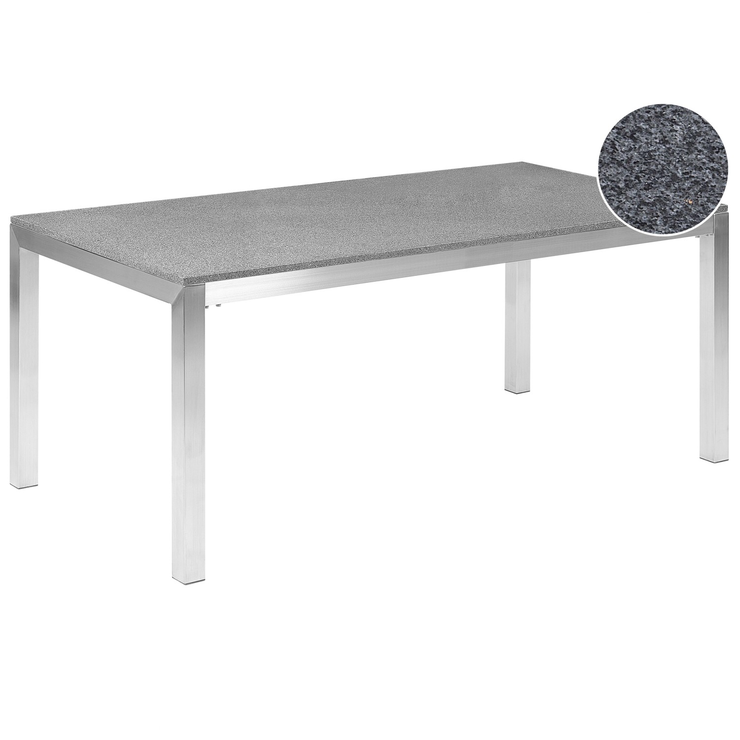 Beliani Gartentisch GROSSETO Dunkelgrau 180x90x76 günstig online kaufen
