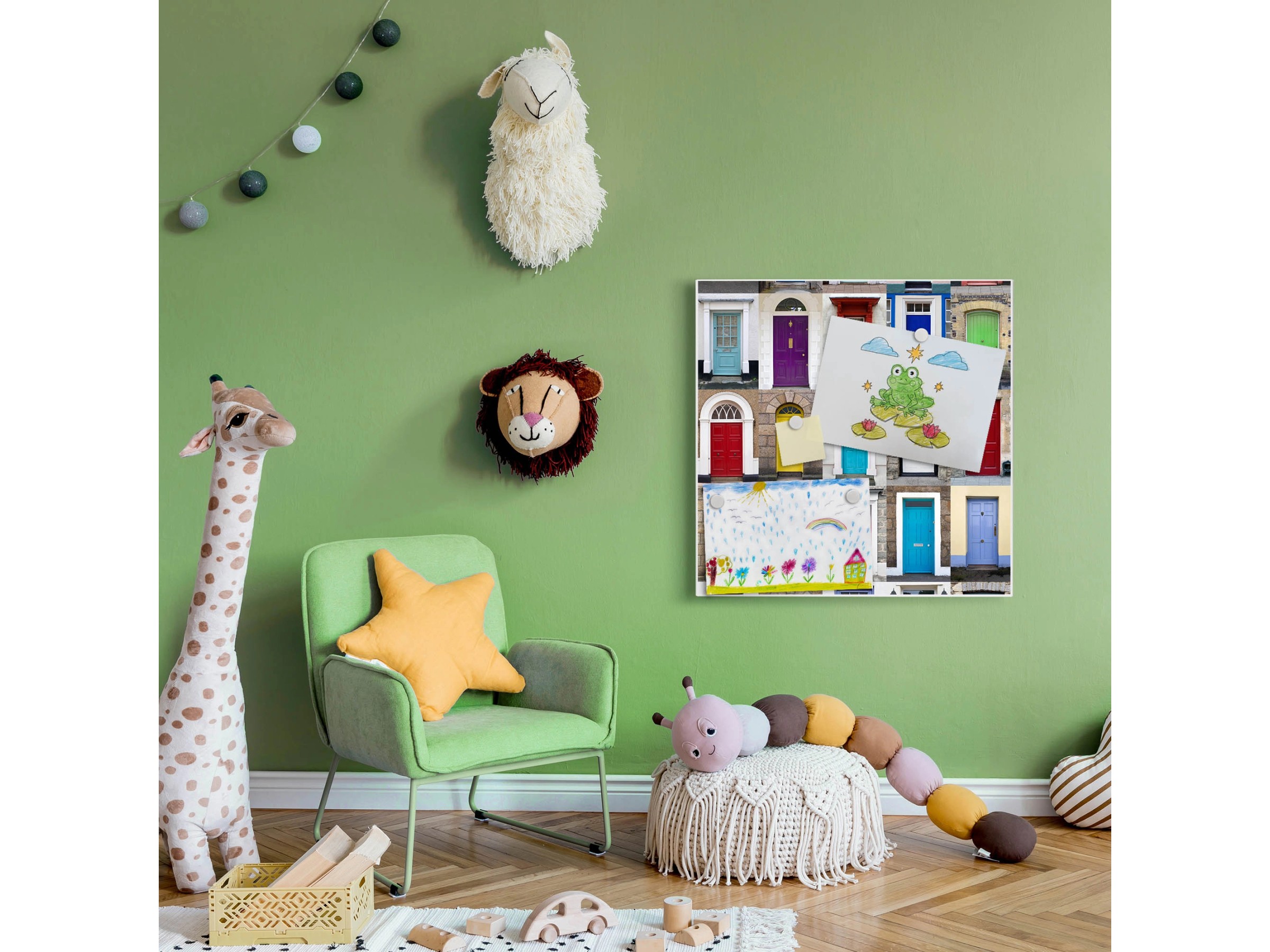Banjado Magnettafel 30 X 75 Cm – Motiv Daphne, Inkl. 4 Magnete & Montageset