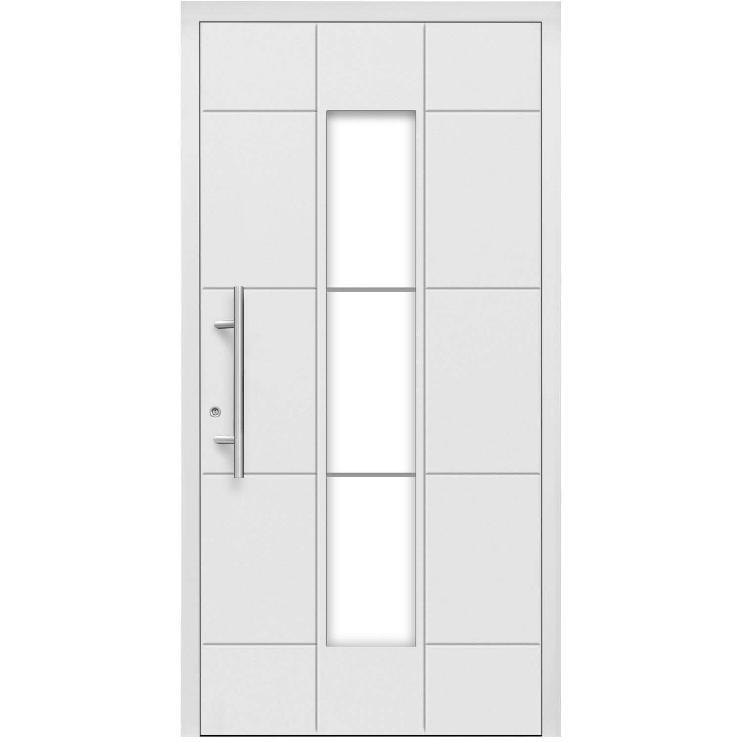 Aluminium-Haustür Moderno M350/B 110 x 210 cm Weiß Anschlag Links günstig online kaufen