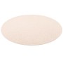 Runder, beiger Snapstyle Natur Teppich aus Wolle, Berber-Stil, 200cm Durchmesser.