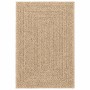 vidaXL Teppich ZIZUR Beige 120x120 cm Jute-Optik Indoor und Outdoor 4010393