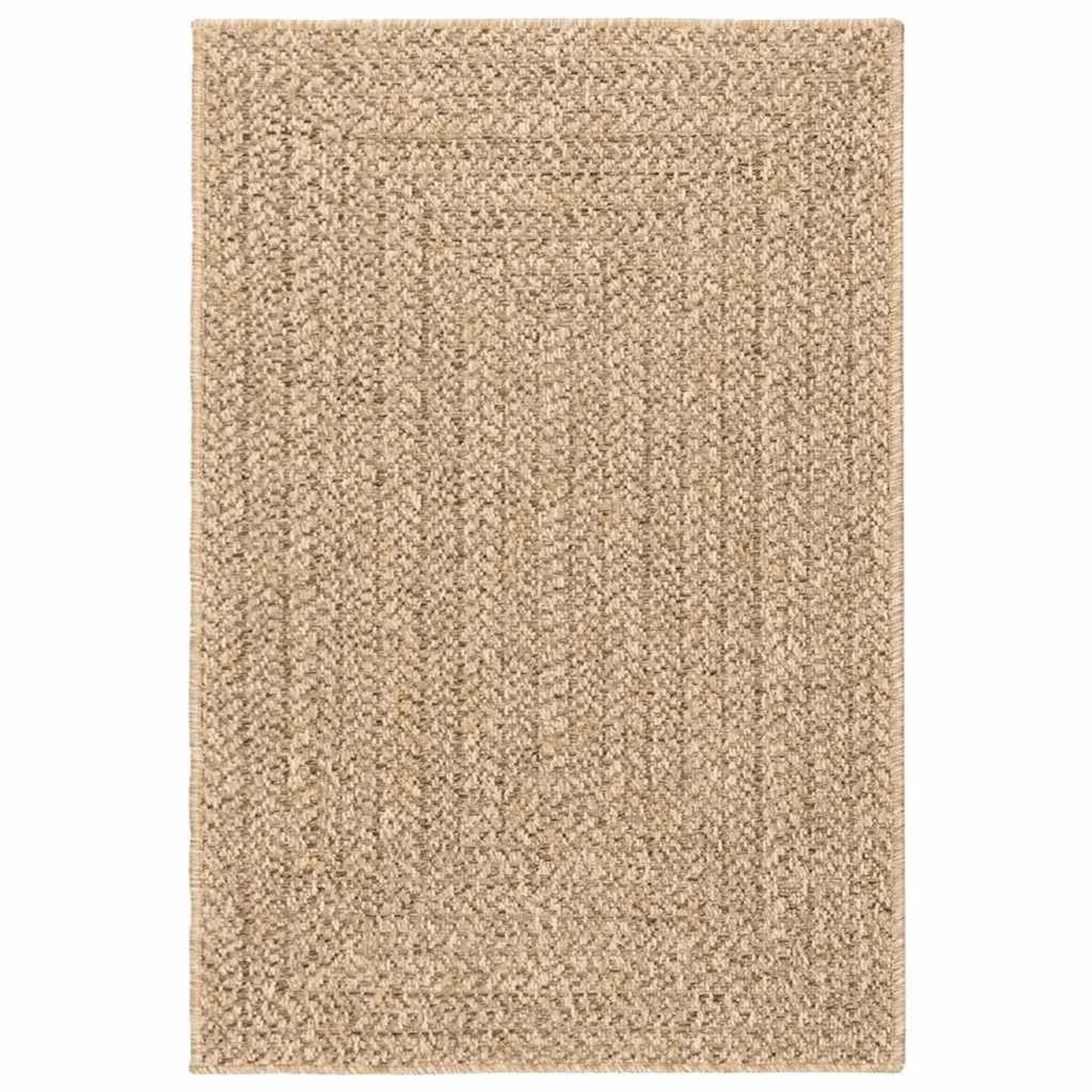 vidaXL Teppich ZIZUR Beige 120x120 cm Jute-Optik Indoor und Outdoor 4010393 günstig online kaufen