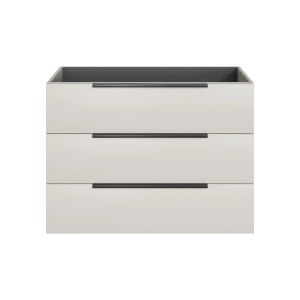 Pelipal Waschbeckenunterschrank Quantum 07, Kaschmir Matt, 100 cm mit 3 Auszügen.