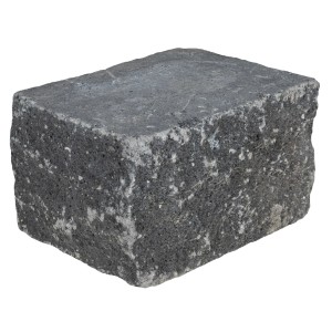 EHL Mauerstein Anzio-Antik-Light, Anfang-/End-Halbstein, 25x18x15 cm, Basalt-Anthrazit