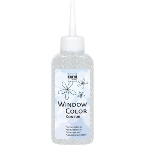Flasche Kreul Window Color Konturenfarbe, farblos transparent, 80ml. Für Fensterbilder.