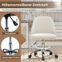 Costway Bürostuhl Armlos Drehstuhl Höheverstellbar Beige_6