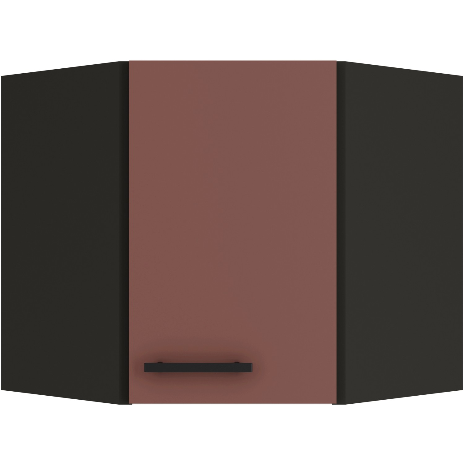 OPTIFIT Nizza407 Eckoberschrank 60 x 60 cm Rostrot günstig online kaufen